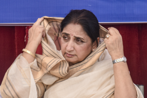 Sunetra Pawar in a crowd 50-plus contenders
