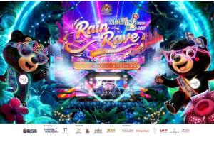 Rain rave water music festival in Malaysia