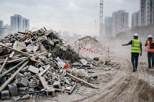 HC panel flags construction waste, poor dust controls