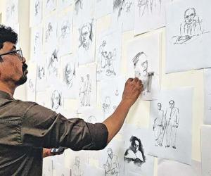 Unique tribute to Babasaheb with 135 Paintings
