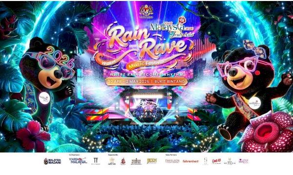 Rain rave water music festival in Malaysia