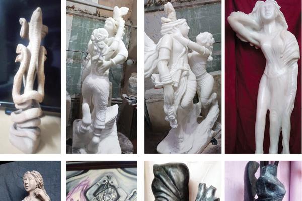 Retired lecturer creates intricate sculptures by hand